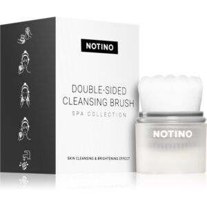 Notino Spa Collection Double-sided cleansing brush perie pentru curățarea profundă a tenului Grey-Țena