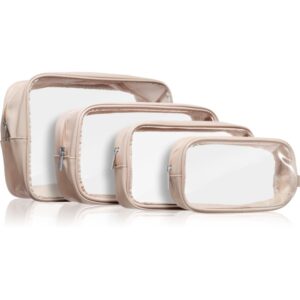 Notino Travel Collection Clear Organizer Set Set de călătorii Beige 4 buc-ro