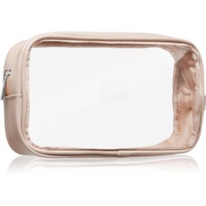 Notino Travel Collection Medium Clear Organizer geantă de cosmetice transparentă M Beige 24x12