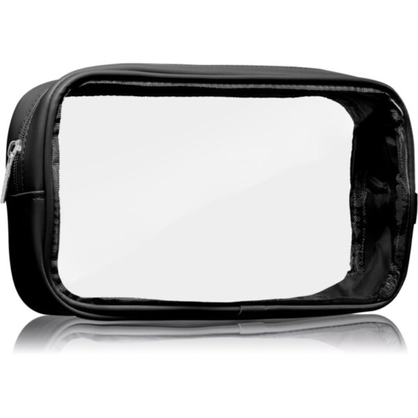 Notino Travel Collection Medium Clear Organizer geantă de cosmetice transparentă M Black 24x12