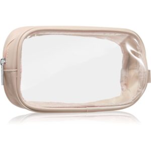 Notino Travel Collection Small Clear Organizer geantă de cosmetice transparentă transparent S Beige 20x10x5 cm 1 buc-ro