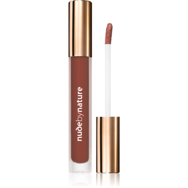 Nude by Nature Satin Liquid Lipstick ruj cremos cu finisaj satinat culoare 10 Terracotta 3