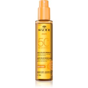 Nuxe Sun Face and Body Tanning Sun Oil ulei pentru plaja pentru fata si corp SPF 50 150 ml-ro