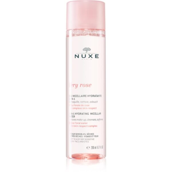 Nuxe Very Rose 3-in-1 Hydrating Micellar Water apa micelara hidratanta pentru piele foarte uscata si sensibila 200 ml-ro