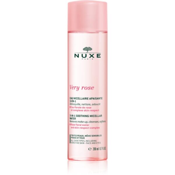 Nuxe Very Rose 3-in-1 Soothing Micellar Water Apă micelară calmantă pentru față și ochi 200 ml-Țena