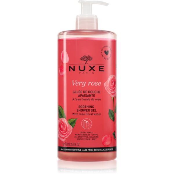 Nuxe Very Rose Soothing Shower Gel gel de duș cu aromă de trandafiri 750 ml-Țena