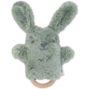 O.B Designs Bunny Soft Rattle Toy jucărie de pluș cu zornăitoare Sage 3m+ 1 buc-Țena