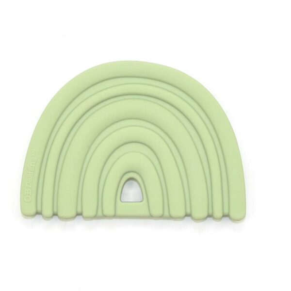 O.B Designs Rainbow Teether jucărie pentru dentiție Green 3m+ 1 buc-Țena