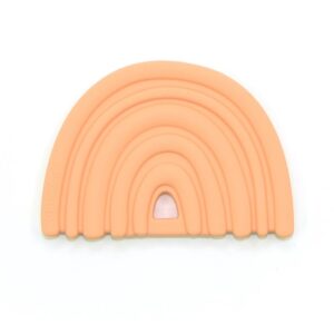 O.B Designs Rainbow Teether jucărie pentru dentiție Peach 3m+ 1 buc-Țena