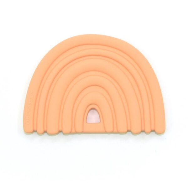 O.B Designs Rainbow Teether jucărie pentru dentiție Peach 3m+ 1 buc-Țena