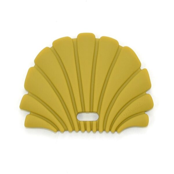 O.B Designs Shell Teether jucărie pentru dentiție Gold 3m+ 1 buc-Țena