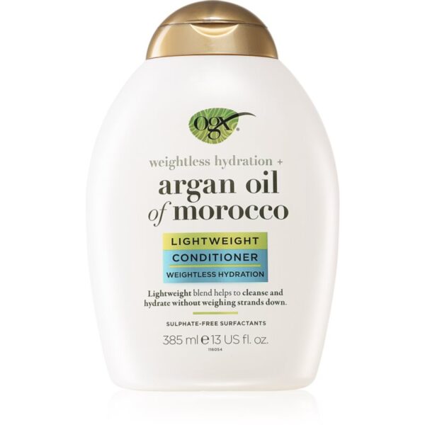 OGX Argan Oil Of Morocco Lightweight Conditioner balsam light pentru hidratare si stralucire 385 ml-Țena