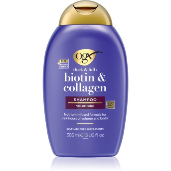 OGX Biotin & Collagen Șampon pentru îngroșare pentru păr cu volum 385 ml-ro