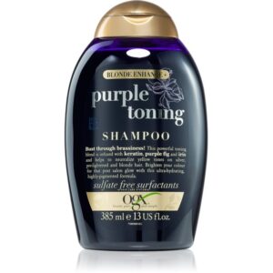 OGX Blonde Enhance+ Purple Toning sampon violet neutralizeaza tonurile de galben 385 ml-Țena