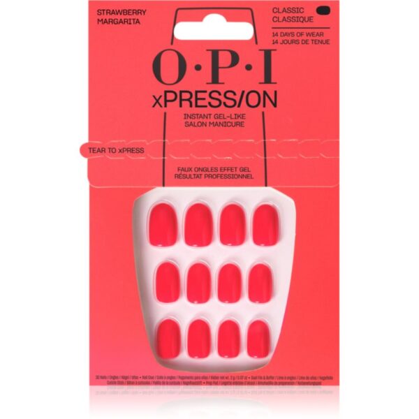 OPI xPRESS/ON unghii artificiale Strawberry Margarita 30 buc-ro