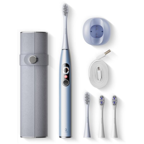 Oclean X Pro Digital periuta de dinti cu ultrasunete + capete de schimb Silver-ro
