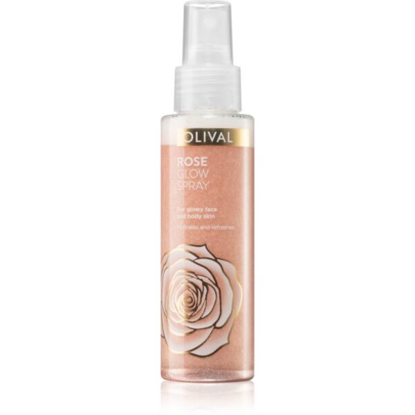 Olival Rose Glow spray iluminator pentru față și corp cu particule stralucitoare 100 ml-ro