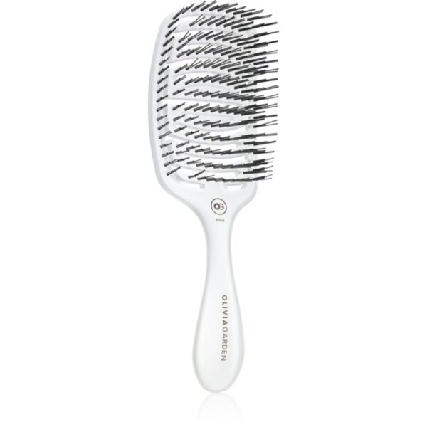 Olivia Garden ESSENTIAL CARE FLEX Medium Hair Bristles perie de par Ice White 1 buc-ro