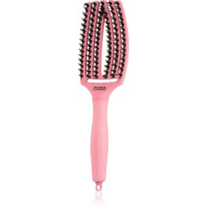 Olivia Garden Fingerbrush Boar & Nylon perie de par cu peri de nailon și de mistreț Soft Pink 1 buc-Țena