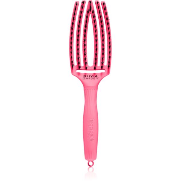 Olivia Garden Fingerbrush L´amour perie de tip paletă pentru păr Hot Pink 1 buc-Țena