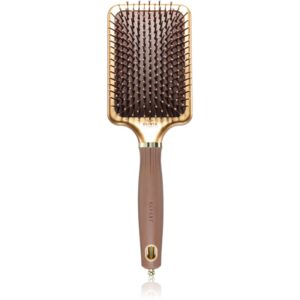 Olivia Garden Rectangular Paddle perie pentru par usor de pieptanat Gold&Brown 1 buc-ro