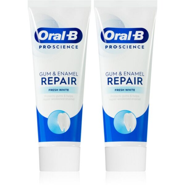 Oral B Gum & Enamel Repair Fresh White pasta de dinti pentru respiratie proaspata 2x75 ml-Țena
