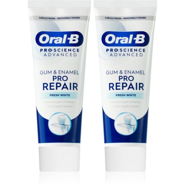 Oral B Gum & Enamel Repair Gentle Whitening pasta de dinti cu efect de albire și calmare 2x75 ml-Țena