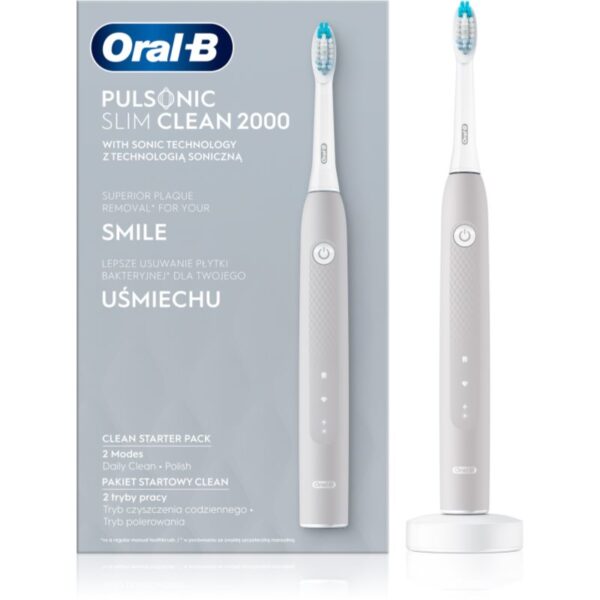 Oral B Pulsonic Slim Clean 2000 Grey periuta de dinti cu ultrasunete 1 buc-ro