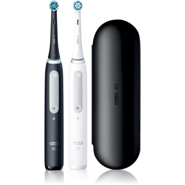Oral B iO4 periuta de dinti electrica cu sac DUO Black & White 2 buc-ro
