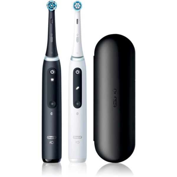 Oral B iO5 periuta de dinti electrica cu sac DUO Black & White 2 buc-ro