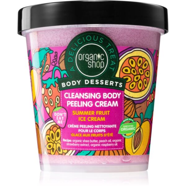Organic Shop Body Desserts Summer Fruit Ice Cream crema exfolianta pentru curatare 450 ml-ro