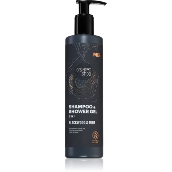 Organic Shop Men Blackwood & Mint gel de dus si sampon 2in1 pentru barbati 280 ml-ro