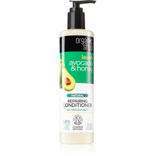 Organic Shop Natural Avocado & Honey balsam regenerator pentru păr uscat și deteriorat 280 ml-Țena
