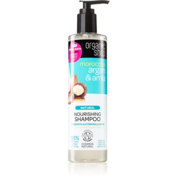 Organic Shop Natural Moroccan Argan & Amla sampon hranitor pentru par deteriorat si vopsit 280 ml-Țena