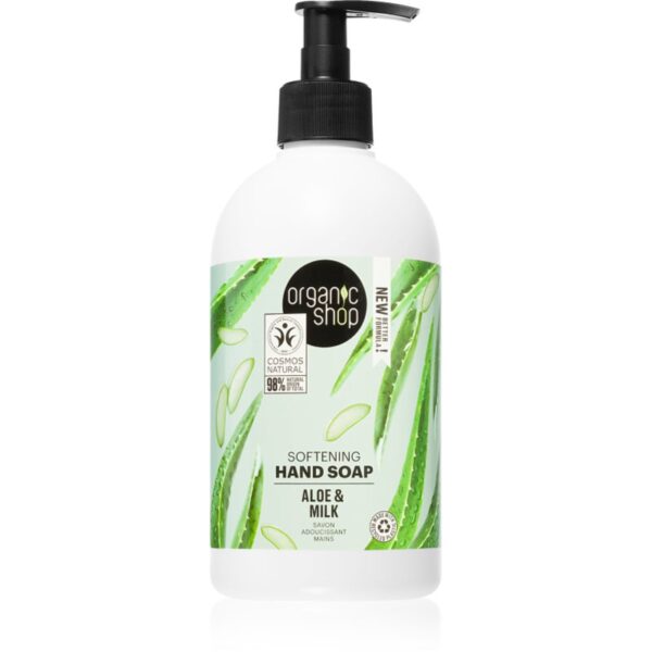 Organic Shop Organic Aloe & Milk Săpun lichid hrănitor pentru mâini 500 ml-Țena