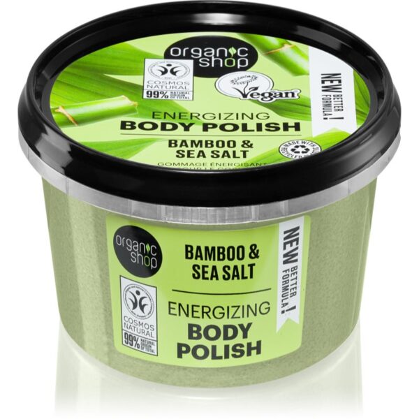 Organic Shop Organic Bamboo & Sea Salt exfoliant energizant pentru corp 250 ml-ro