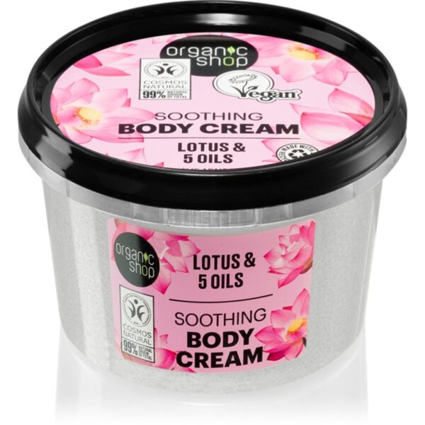 Organic Shop Organic Lotus & 5 Oils crema de corp 250 ml-Țena
