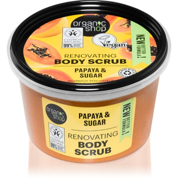 Organic Shop Organic Papaya & Sugar exfoliant de corp cu zahăr 250 ml-Țena