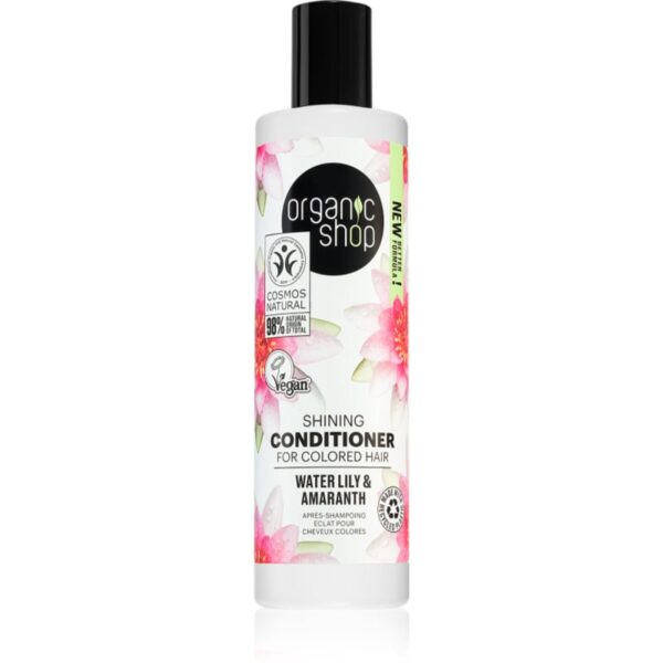 Organic Shop Organic Shea & Lily balsam pentru păr ușor de pieptănat cu efect iluminator pentru păr vopsit 280 ml-Țena