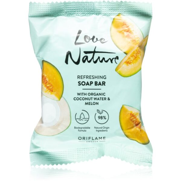 Oriflame Love Nature Coconut Water & Melon săpun solid pentru curățare 75 g-Țena