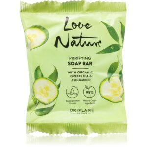 Oriflame Love Nature Green Tea & Cucumber săpun solid cu acid lactic 75 g-Țena