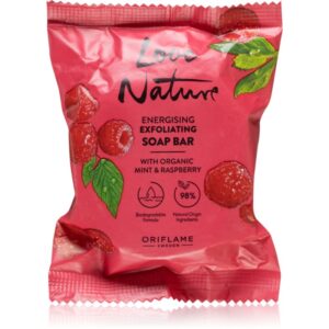 Oriflame Love Nature Organic Mint & Raspberry săpun solid pentru curățare 75 g-Țena