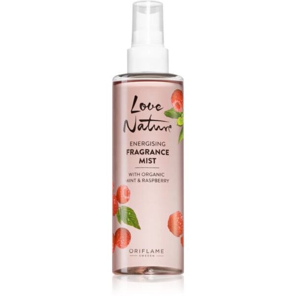 Oriflame Love Nature Organic Mint & Raspberry spray de corp racoritor cu arome de zmeura 200 ml-ro