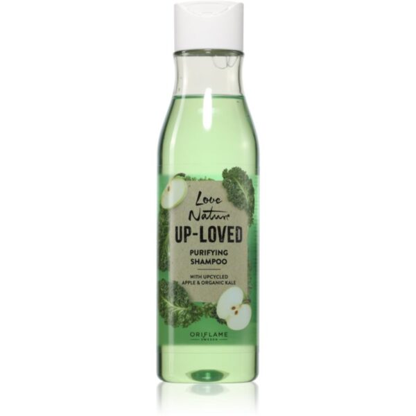 Oriflame Love Nature Up-Loved Upcycled Apple & Organic Kale sampon pentru curatare pentru par gras 250 ml-Țena