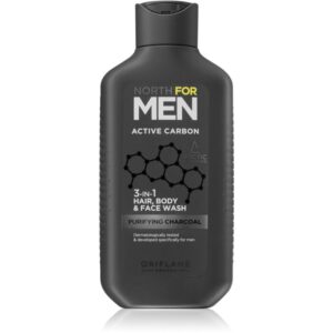 Oriflame North for Men Active Carbon gel de dus revigorant 3 in 1 250 ml-ro