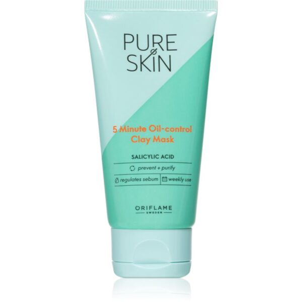 Oriflame Pure Skin masca facială pentru curatarea tenului impotriva imperfectiunilor pielii 50 ml-Țena