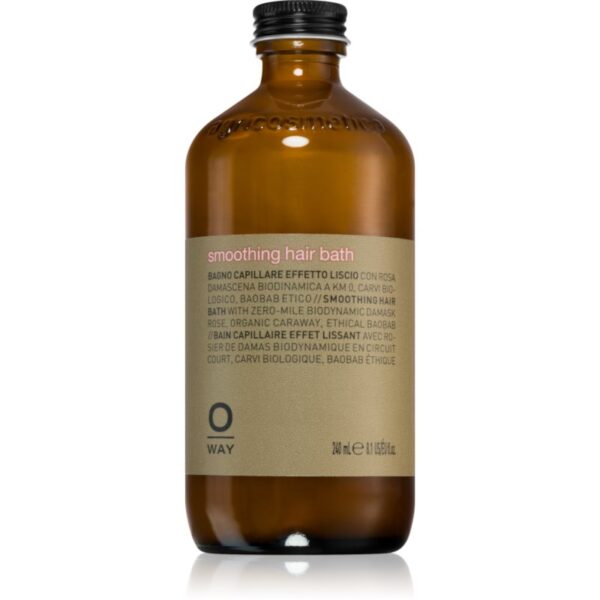 Oway Smooth+ Hair Bath sampon pentru indreptarea parului pentru par uscat si indisciplinat 240 ml-Țena