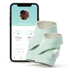 Owlet Smart Sock Plus 0-5y șosetă inteligentă Mint 3x1 pereche-Țena