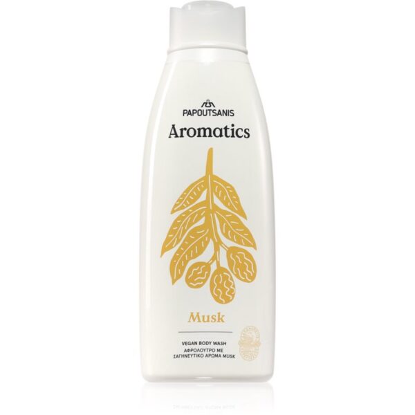 PAPOUTSANIS Aromatics Musk gel de duș pentru corp 650 ml-Țena