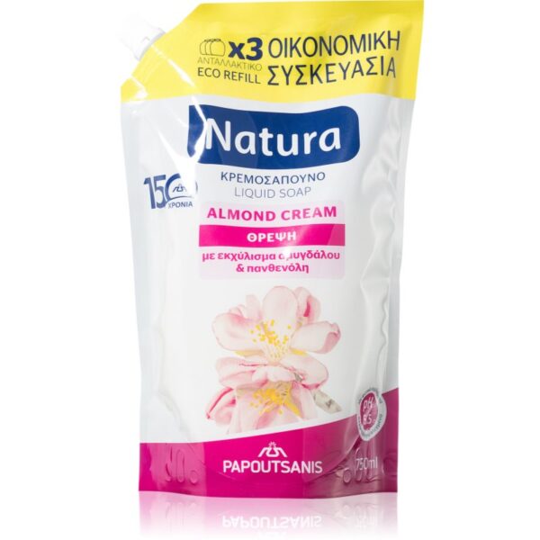 PAPOUTSANIS Natura Almond Cream săpun lichid rezervă 750 ml-ro